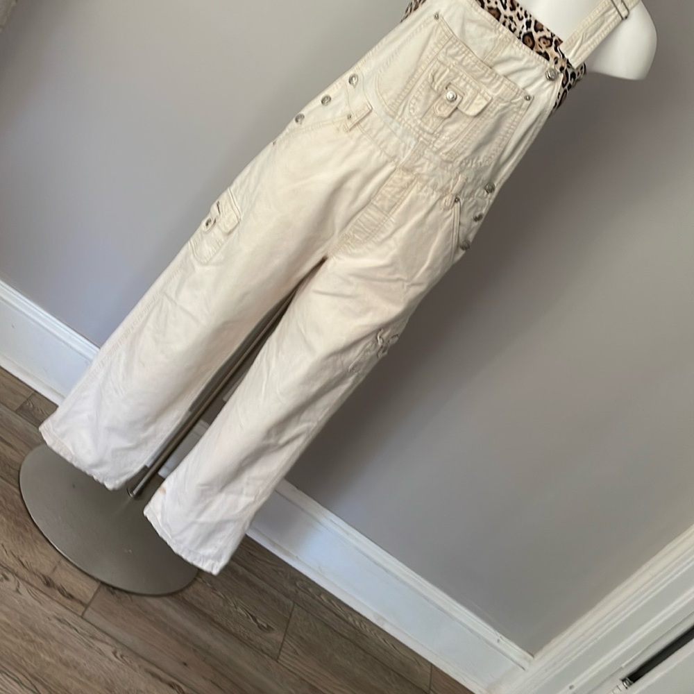 Women's Carolina Colours / Carolina Blues Cream Denim Overalls